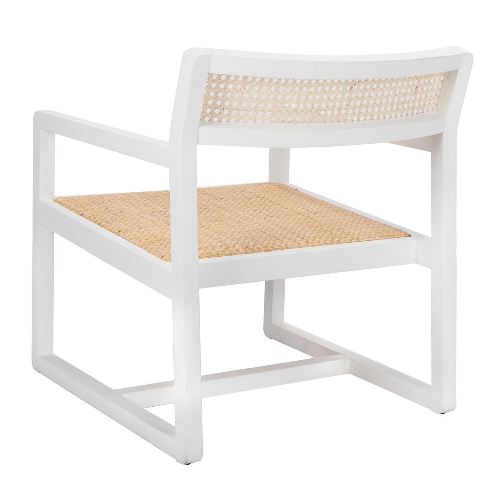 Lula Cane Accent Chair, White/Natural. Picture 3