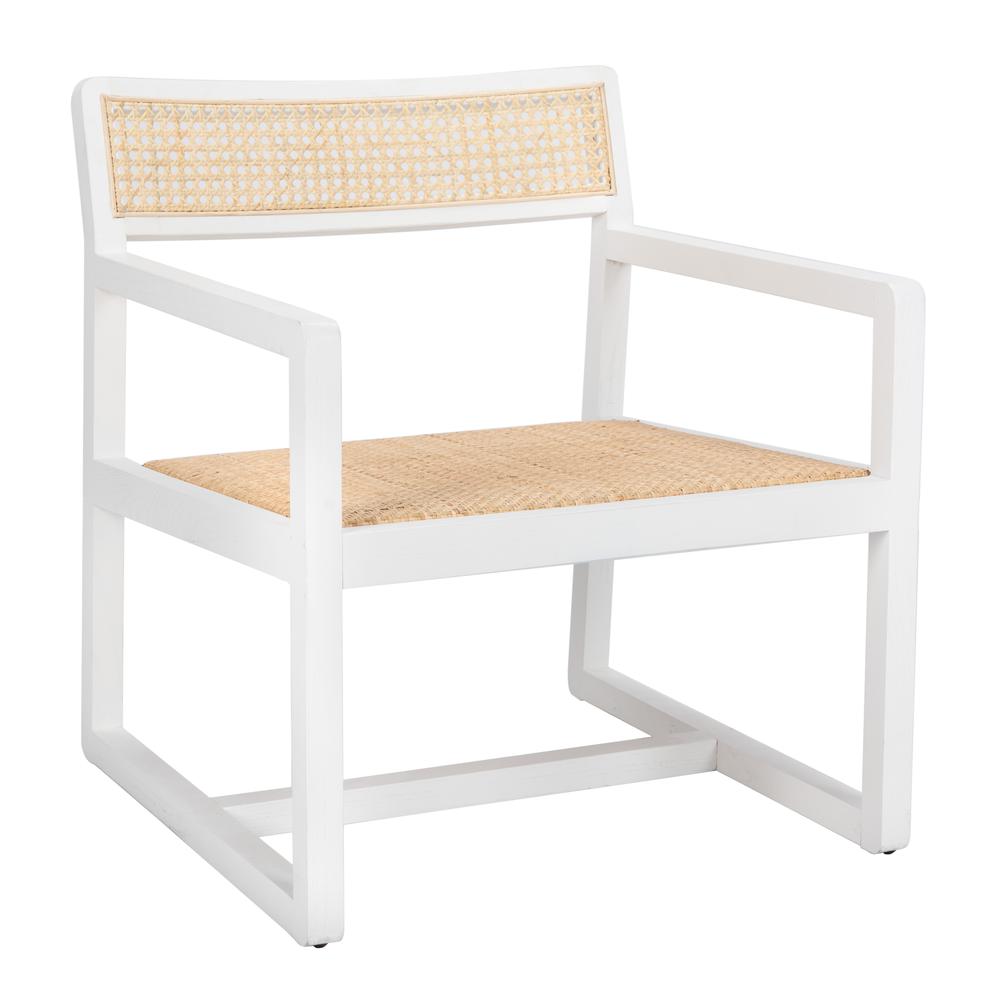 Lula Cane Accent Chair, White/Natural. Picture 8