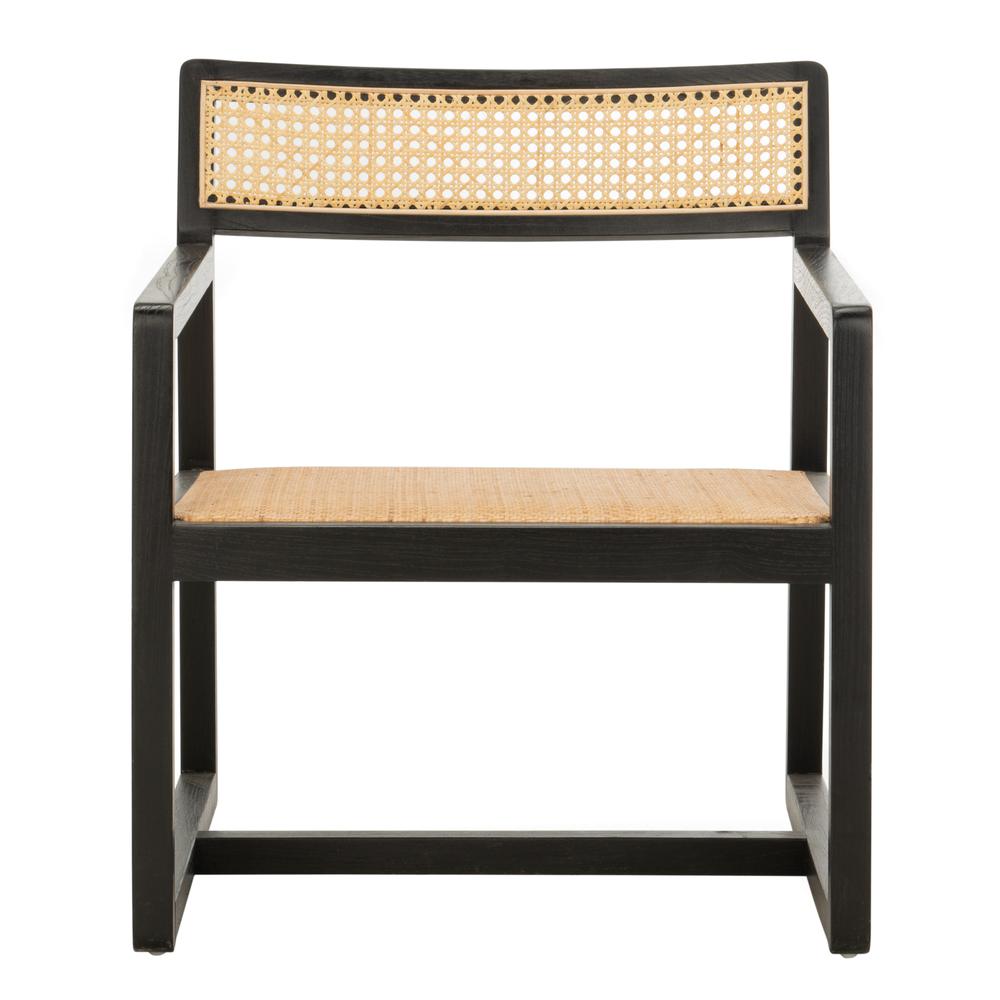 Lula Cane Accent Chair, Black/Natural. The main picture.