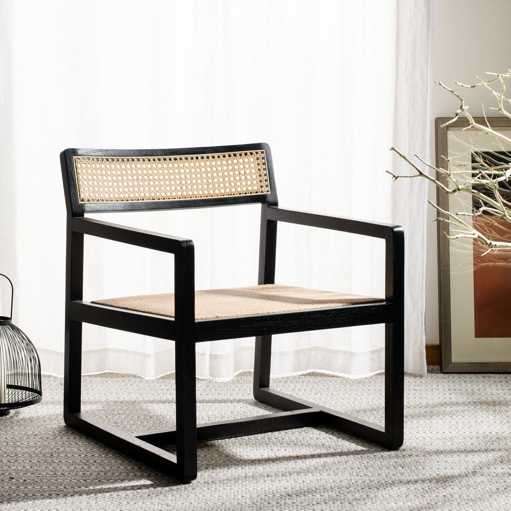 Lula Cane Accent Chair, Black/Natural. Picture 7