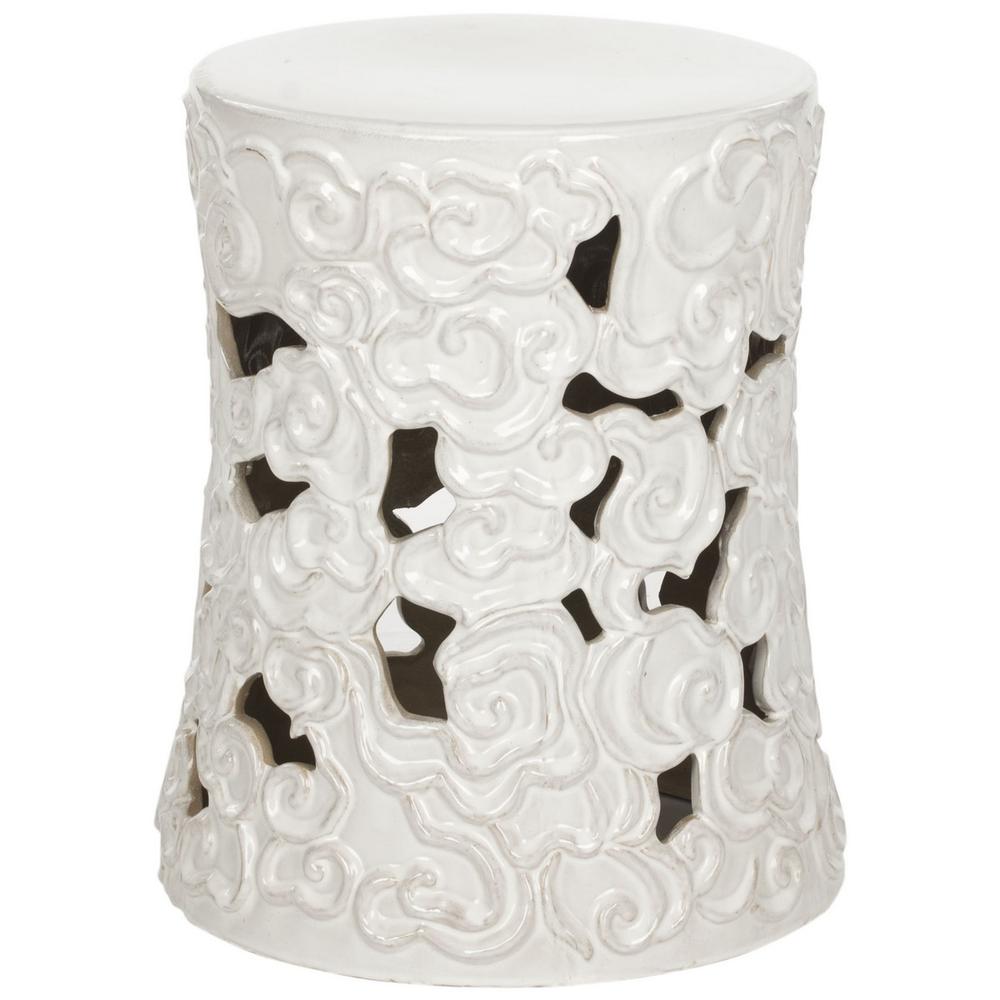 WHITE CLOUD GARDEN STOOL. Picture 1