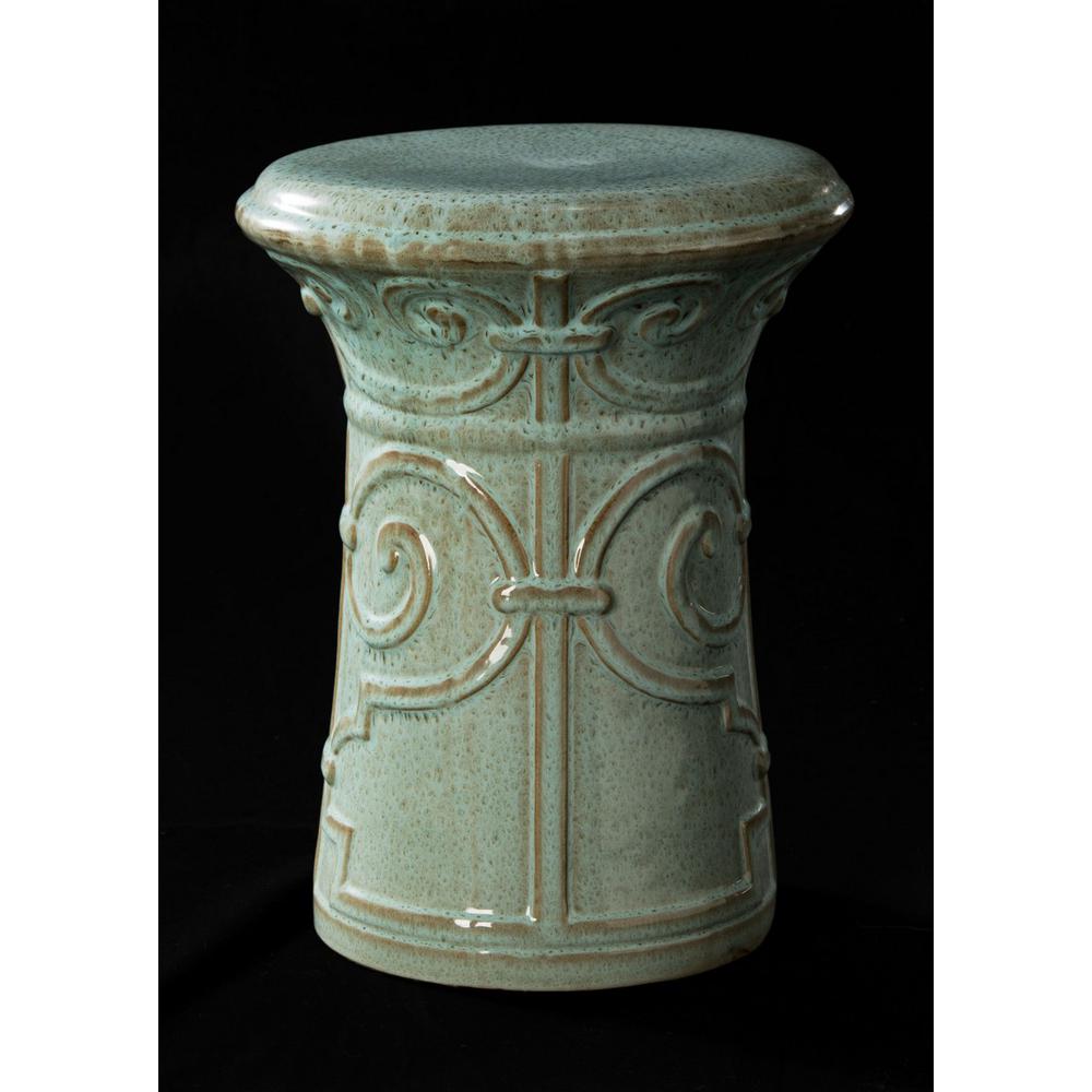 IMPERIAL SCROLL GARDEN STOOL. Picture 1