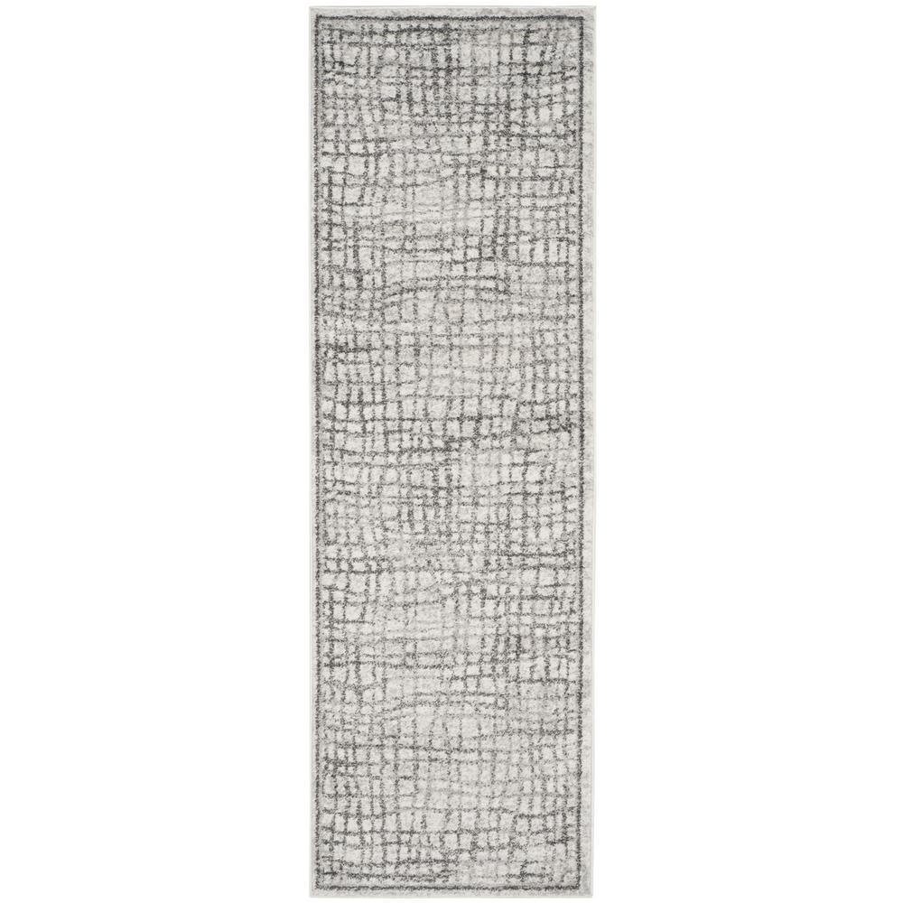Adirondack, SILVER / IVORY, 2'-6" X 8', Area Rug, ADR103B-28. Picture 1