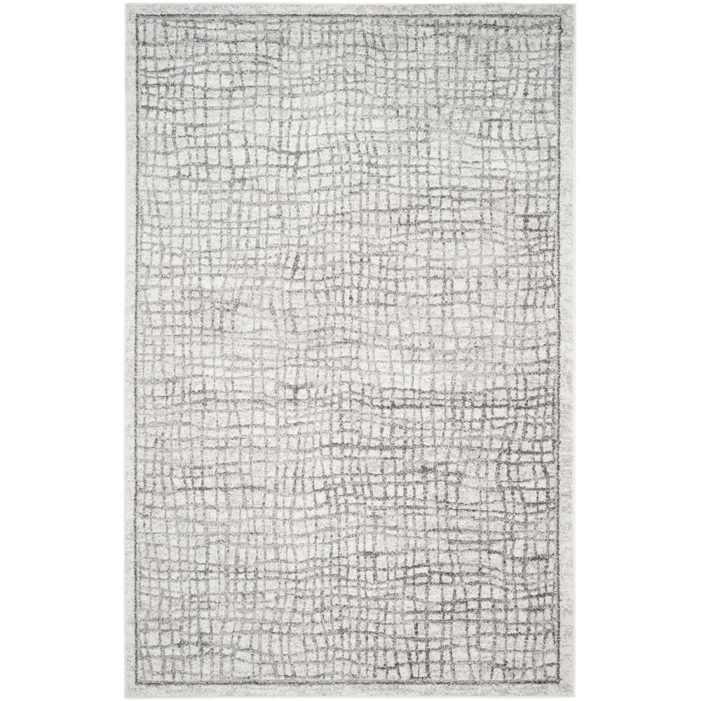 Adirondack, SILVER / IVORY, 6' X 9', Area Rug, ADR103B-6. Picture 1