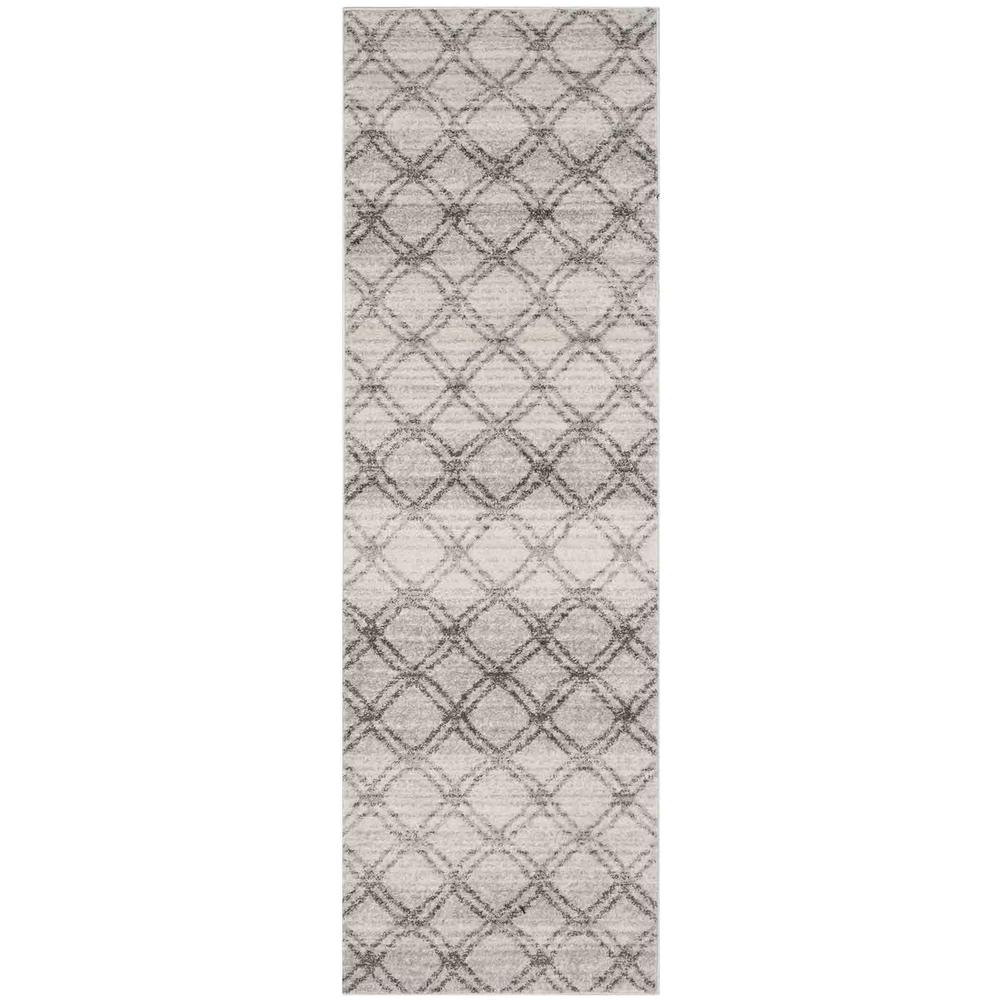 Adirondack, SILVER / CHARCOAL, 2'-6" X 12', Area Rug, ADR105P-212. Picture 1