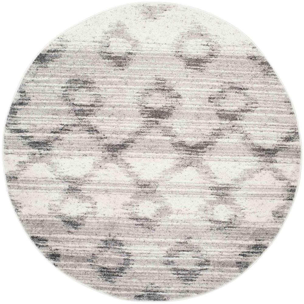 Adirondack, SILVER / CHARCOAL, 4' X 4' Round, Area Rug, ADR106P-4R. Picture 1