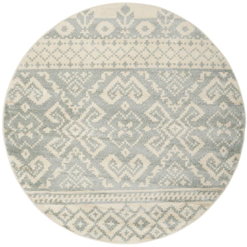 Adirondack, IVORY / SLATE, 6' X 6' Round, Area Rug, ADR107S-6R. Picture 1