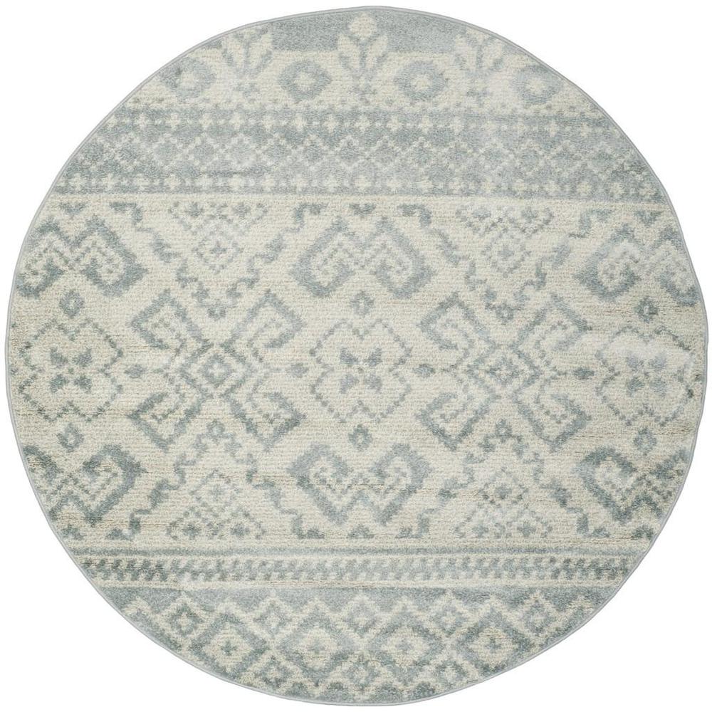 Adirondack, SLATE / IVORY, 6' X 6' Round, Area Rug, ADR107T-6R. Picture 1