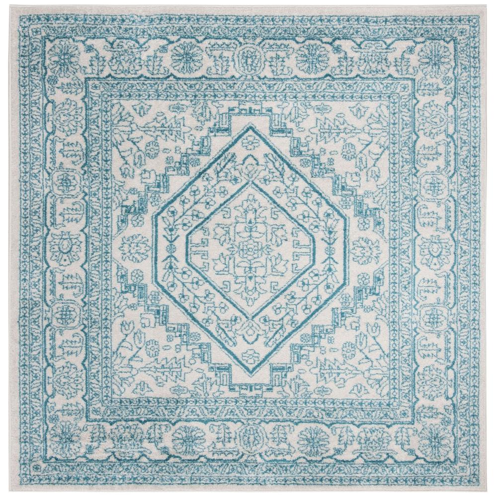 Adirondack, IVORY / TEAL, 6' X 6' Square, Area Rug, ADR108G-6SQ. The main picture.