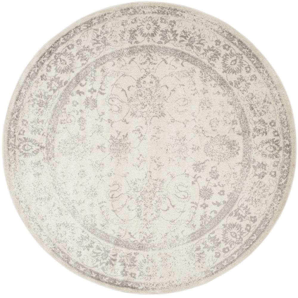 Adirondack, IVORY / SILVER, 8' X 8' Round, Area Rug, ADR109C-8R. Picture 1