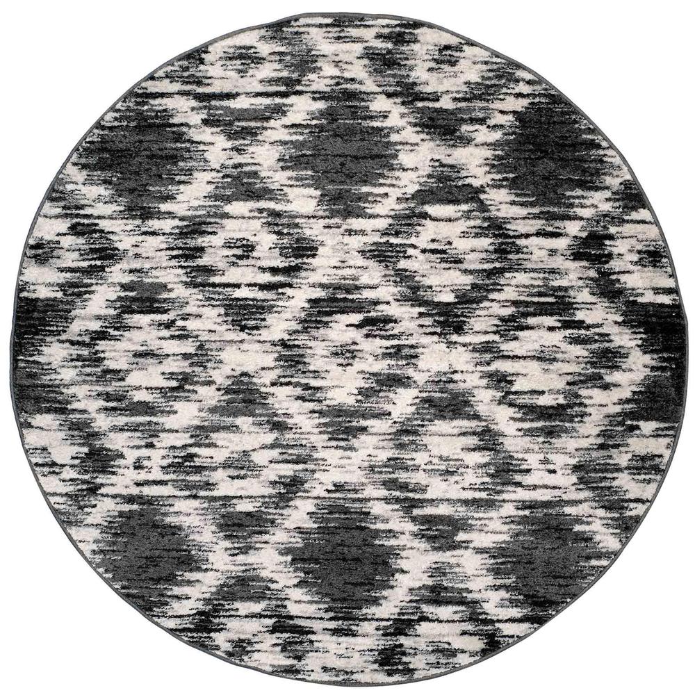 Adirondack, CHARCOAL / IVORY, 4' X 4' Round, Area Rug, ADR118R-4R. Picture 1