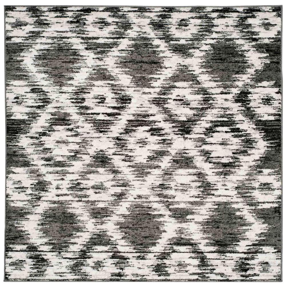 Adirondack, CHARCOAL / IVORY, 4' X 4' Square, Area Rug, ADR118R-4SQ. Picture 1