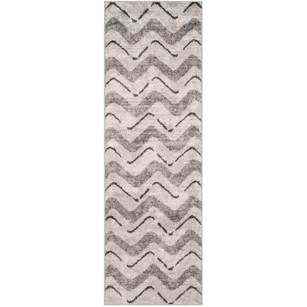 Adirondack, SILVER / CHARCOAL, 2'-6" X 8', Area Rug, ADR121P-28. Picture 1
