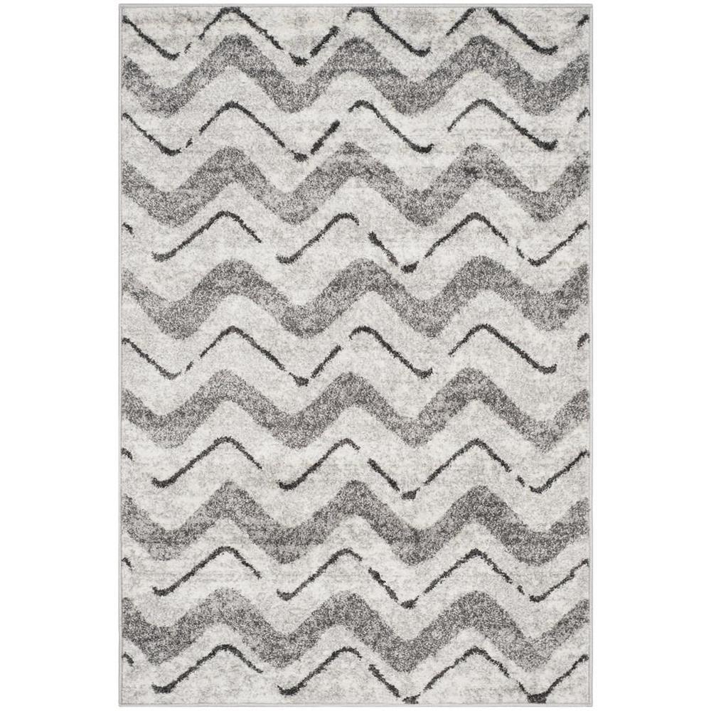 Adirondack, SILVER / CHARCOAL, 4' X 6', Area Rug, ADR121P-4. Picture 1