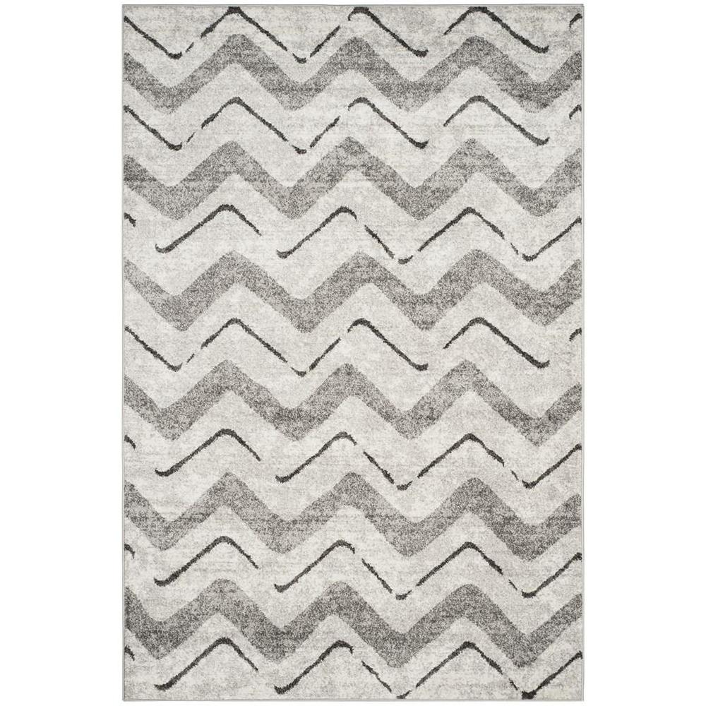 Adirondack, SILVER / CHARCOAL, 6' X 9', Area Rug, ADR121P-6. Picture 1