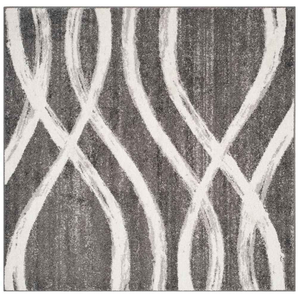 Adirondack, CHARCOAL / IVORY, 4' X 4' Square, Area Rug, ADR125R-4SQ. Picture 1