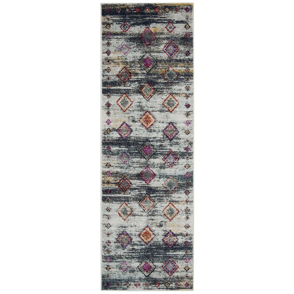 ADIRONDACK, LIGHT GREY / RED, 2'-6" X 8', Area Rug, ADR205F-28. Picture 1