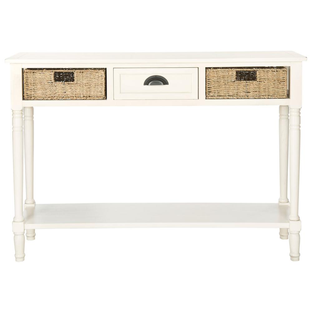 WINIFRED WICKER CONSOLE TABLE WITH STORAGE, AMH5730B. Picture 1