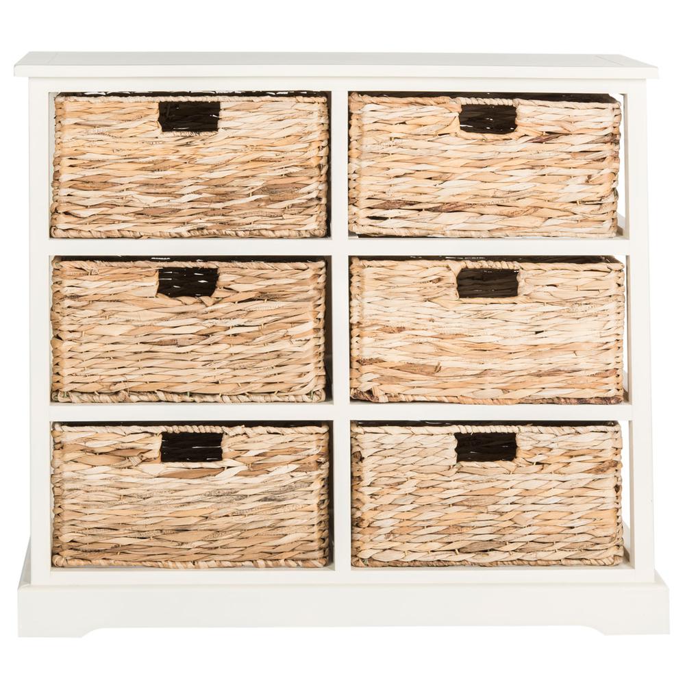 KEENAN 6 WICKER BASKET STORAGE CHEST, AMH5740B. The main picture.