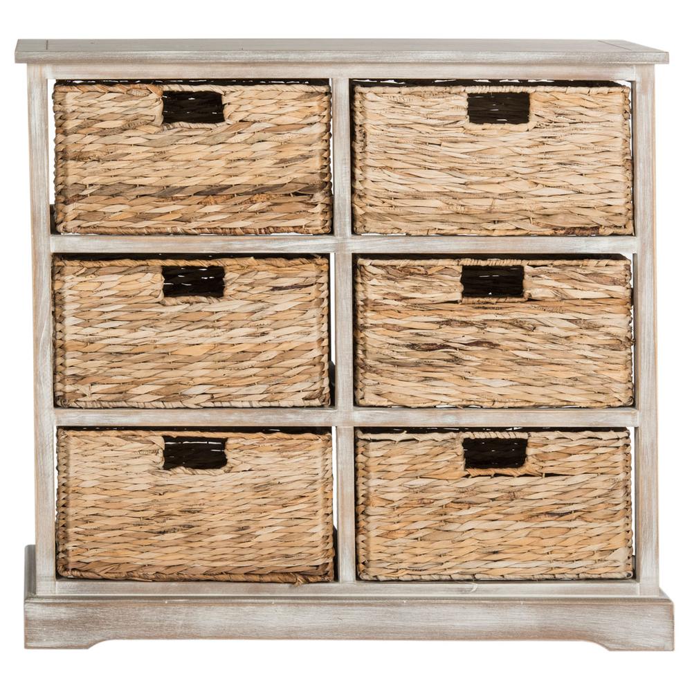 KEENAN 6 WICKER BASKET STORAGE CHEST, AMH5740E. The main picture.