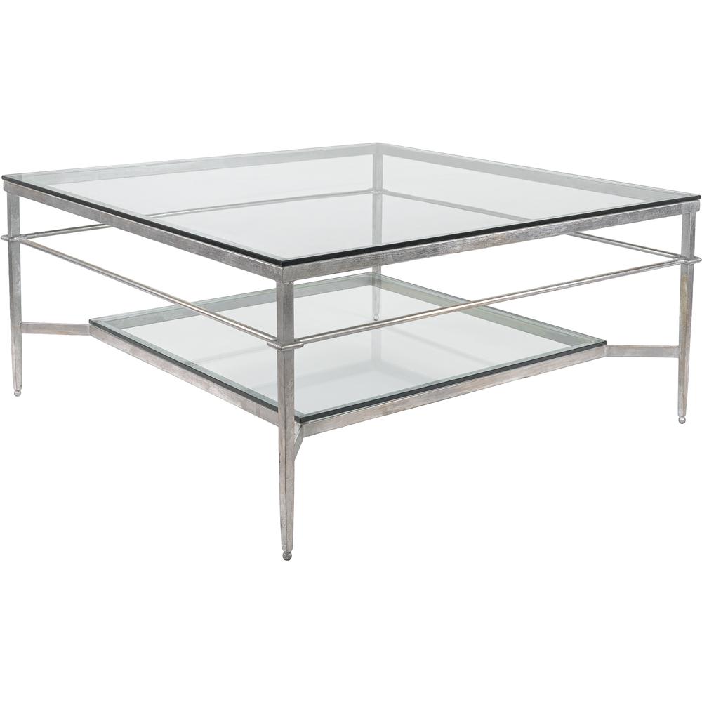 MIEKA SILVER LEAF GLASS COCKTAIL TABLE. Picture 12