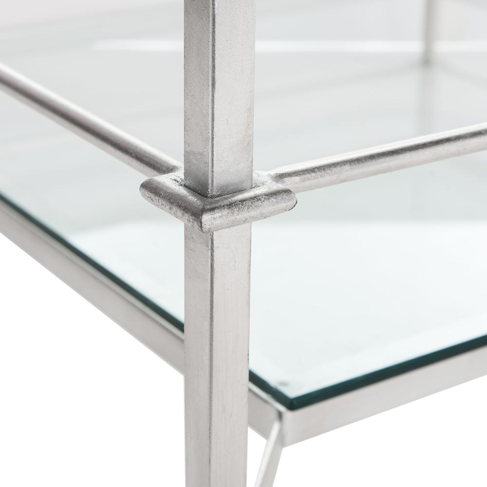 MIEKA SILVER LEAF GLASS COCKTAIL TABLE. Picture 3