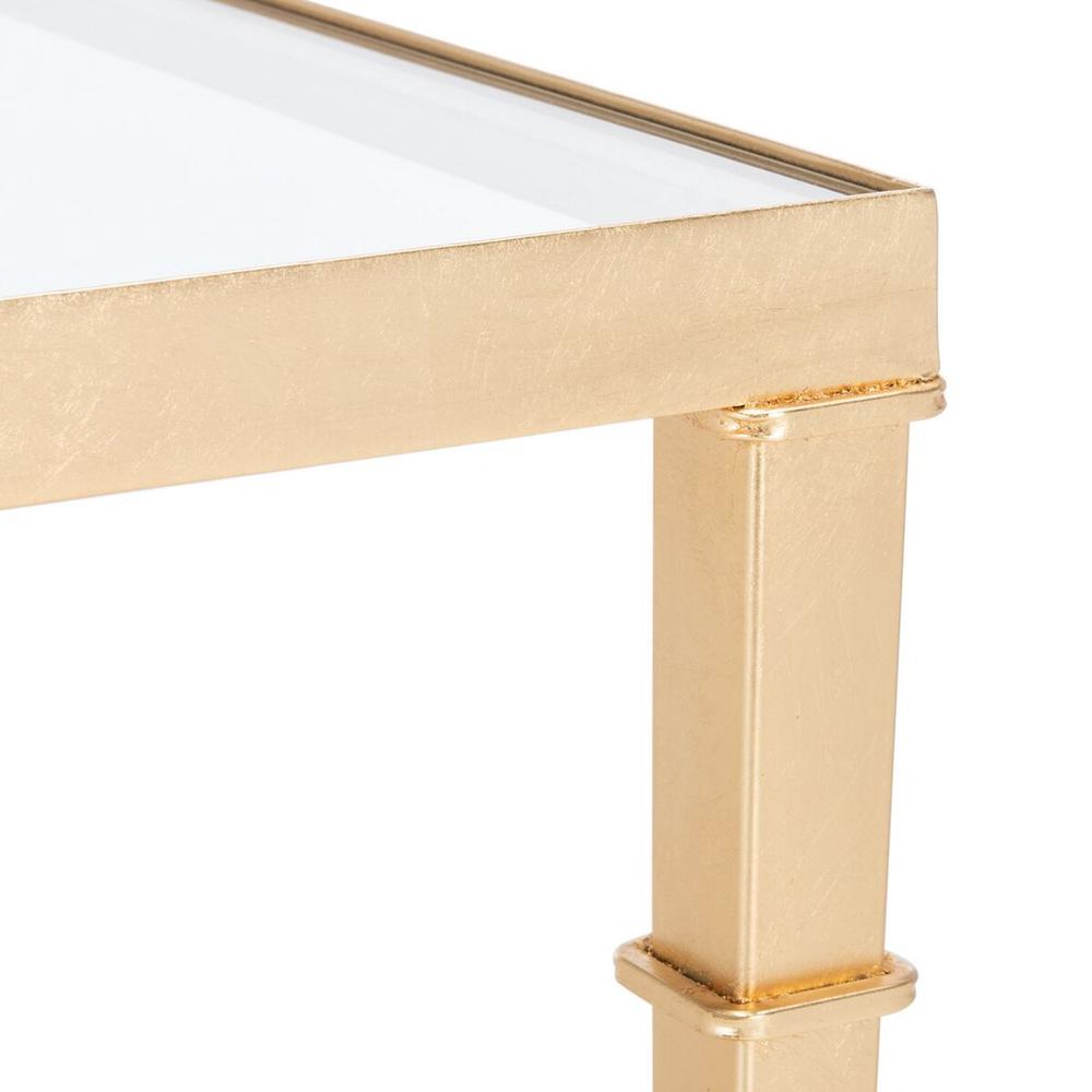 MENDEZ GOLD LEAF ACCENT TABLE, Gold. Picture 4