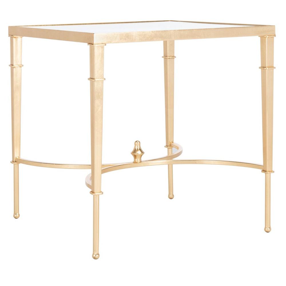MENDEZ GOLD LEAF ACCENT TABLE, Gold. Picture 2
