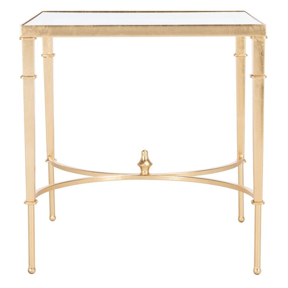 MENDEZ GOLD LEAF ACCENT TABLE, Gold. Picture 3