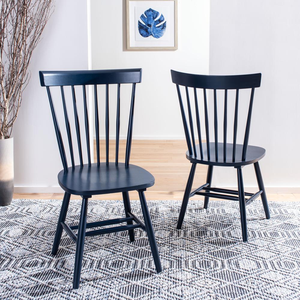 Parker 17''H Spindle Dining Chair (Set Of 2), Navy. Picture 7