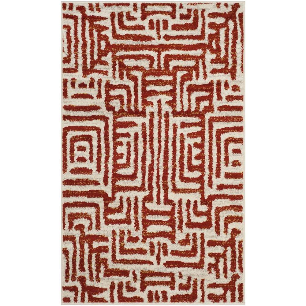 AMSTERDAM, IVORY / TERRACOTTA, 3' X 5', Area Rug. Picture 1