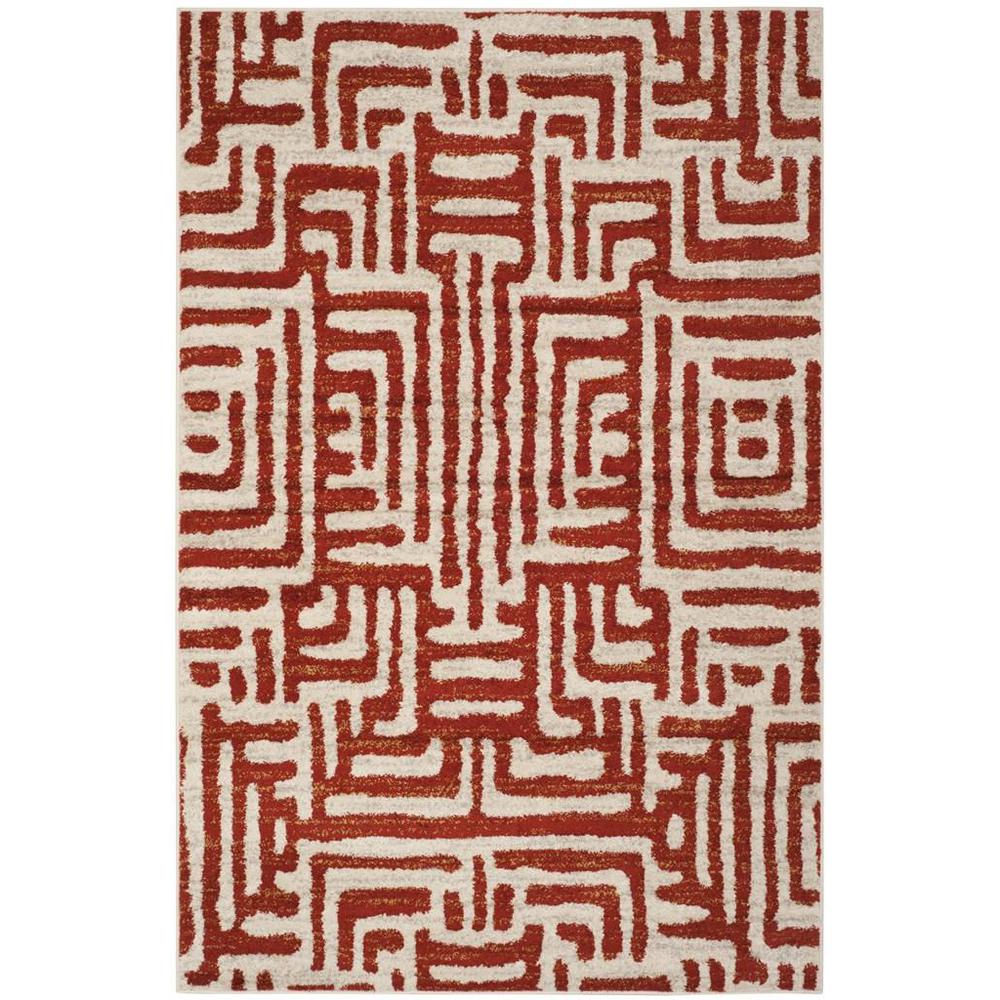 AMSTERDAM, IVORY / TERRACOTTA, 4' X 6', Area Rug. Picture 1