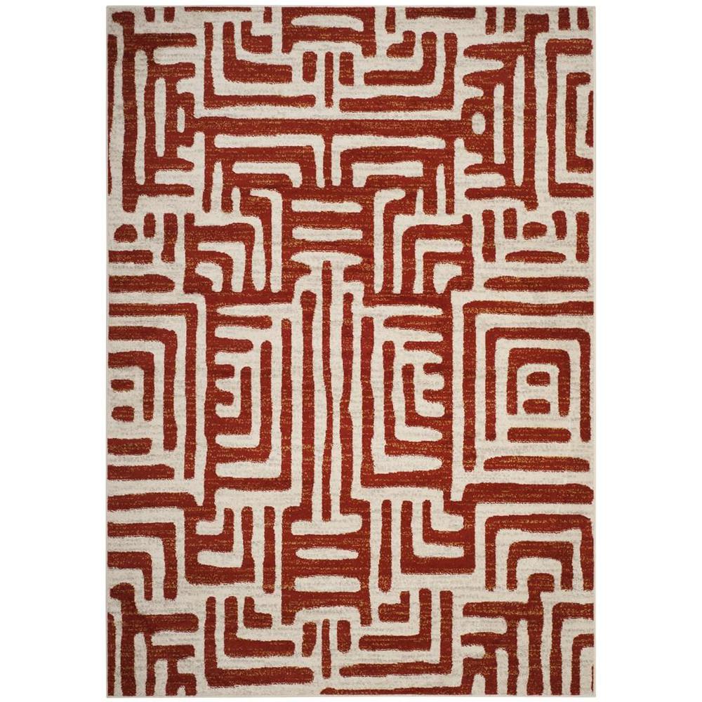AMSTERDAM, IVORY / TERRACOTTA, 6'-7" X 9'-2", Area Rug. Picture 1