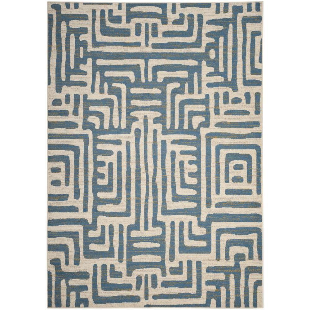 AMSTERDAM, IVORY / LIGHT BLUE, 4' X 6', Area Rug. Picture 1