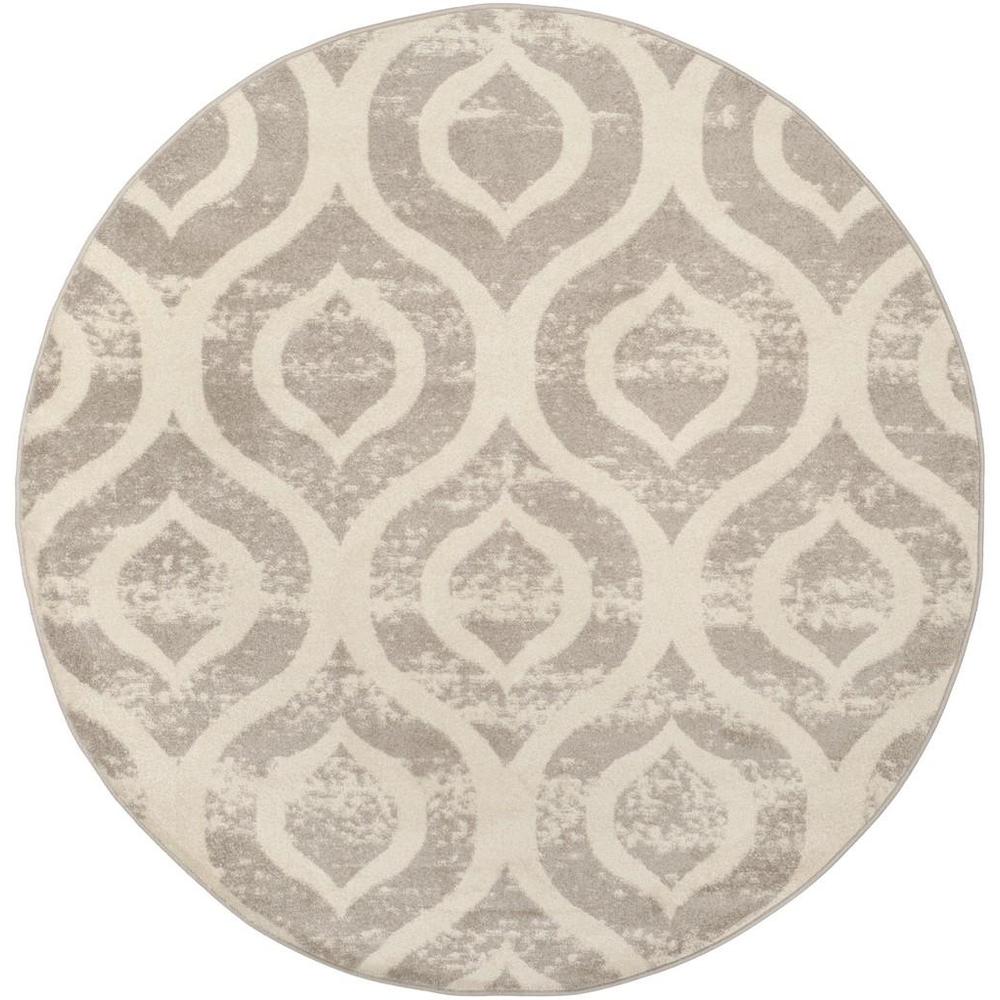 AMSTERDAM, IVORY / MAUVE, 6'-7" X 6'-7" Round, Area Rug, AMS107A-7R. Picture 1