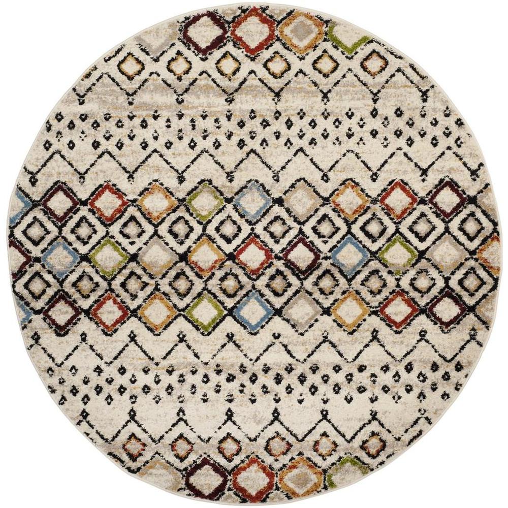 AMSTERDAM, IVORY / MULTI, 6'-7" X 6'-7" Round, Area Rug. Picture 1