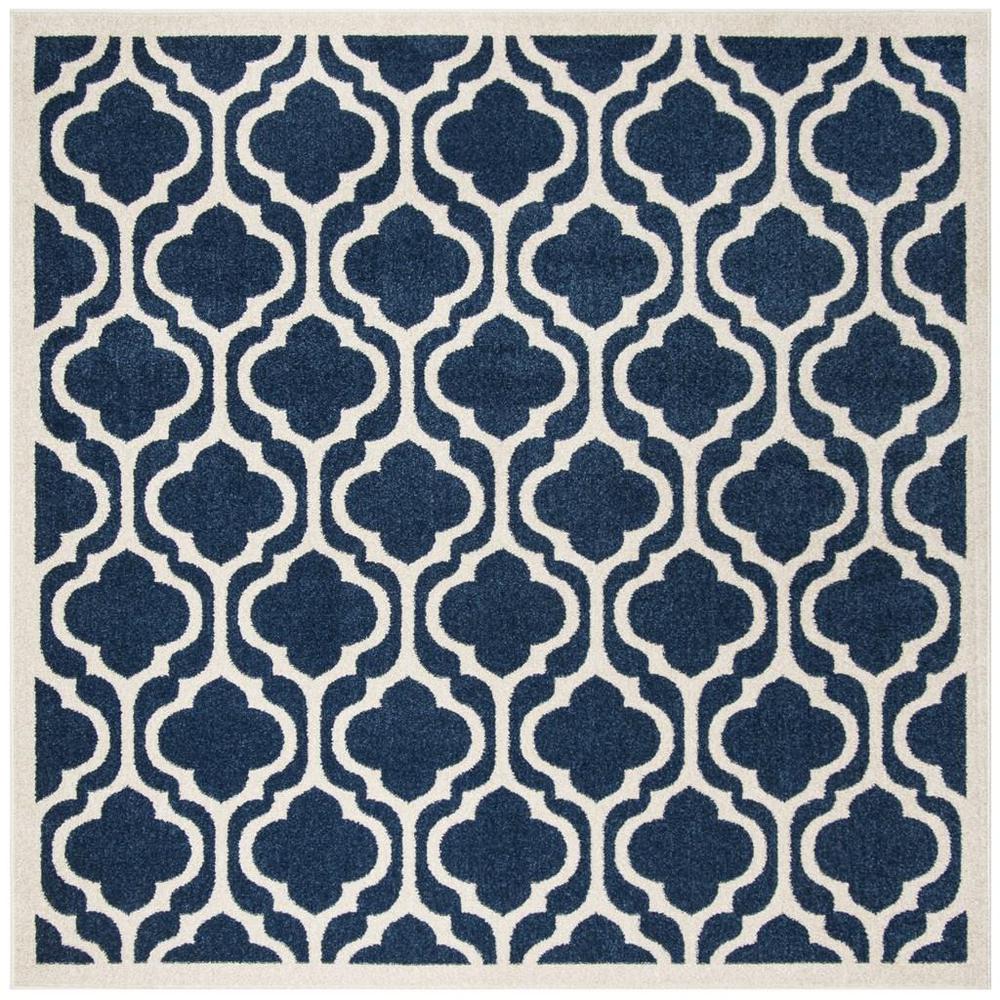 AMHERST, NAVY / BEIGE, 7' X 7' Square, Area Rug, AMT402P-7SQ. Picture 1