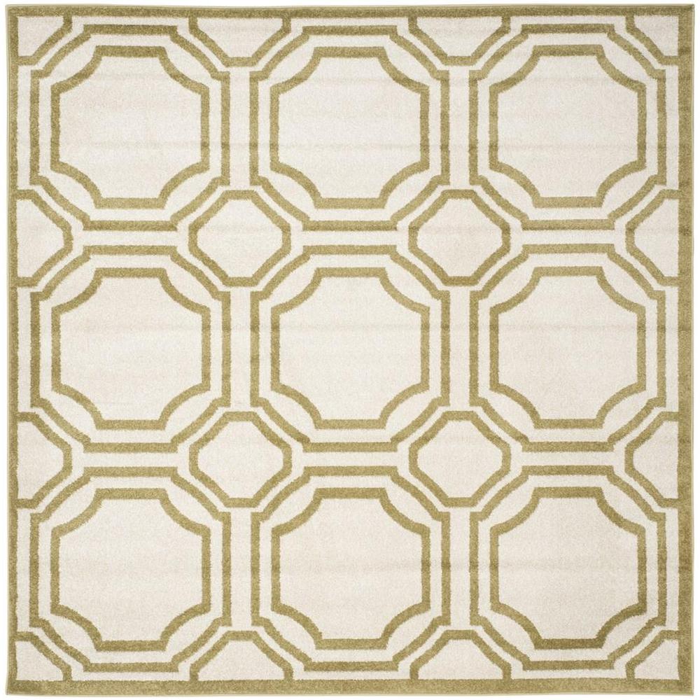 AMHERST, IVORY / LIGHT GREEN, 7' X 7' Square, Area Rug, AMT411A-7SQ. Picture 1