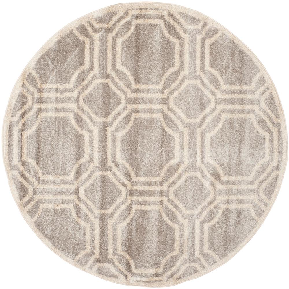 AMHERST, LIGHT GREY / IVORY, 5' X 5' Round, Area Rug, AMT411B-5R. Picture 1