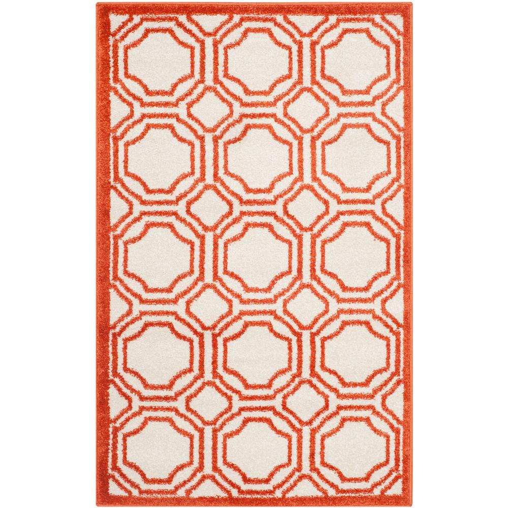 AMHERST, IVORY / ORANGE, 2'-6" X 4', Area Rug, AMT411F-24. The main picture.