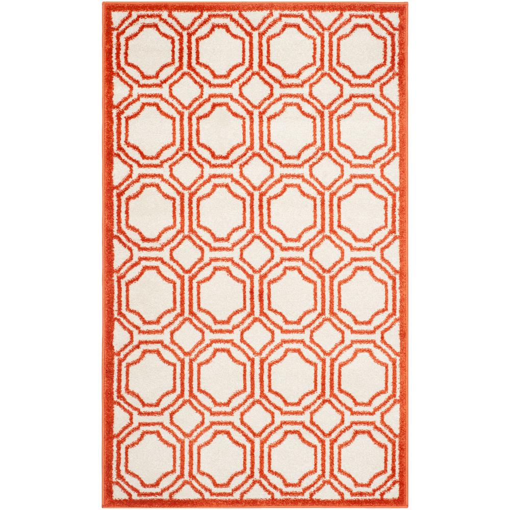 AMHERST, IVORY / ORANGE, 3' X 5', Area Rug, AMT411F-3. Picture 1