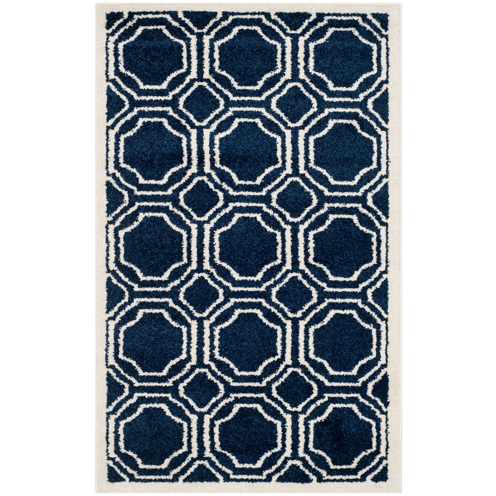 AMHERST, NAVY / IVORY, 2'-6" X 4', Area Rug, AMT411P-24. Picture 1