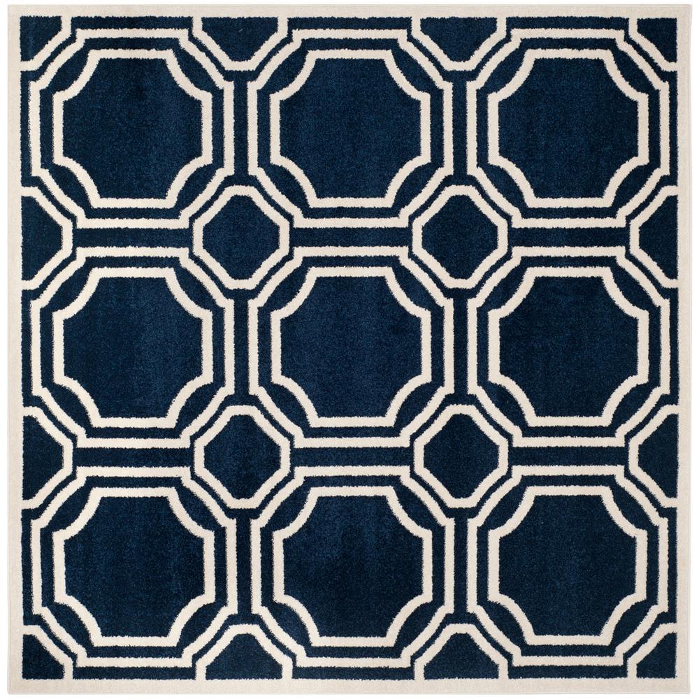 AMHERST, NAVY / IVORY, 5' X 5' Square, Area Rug. Picture 1