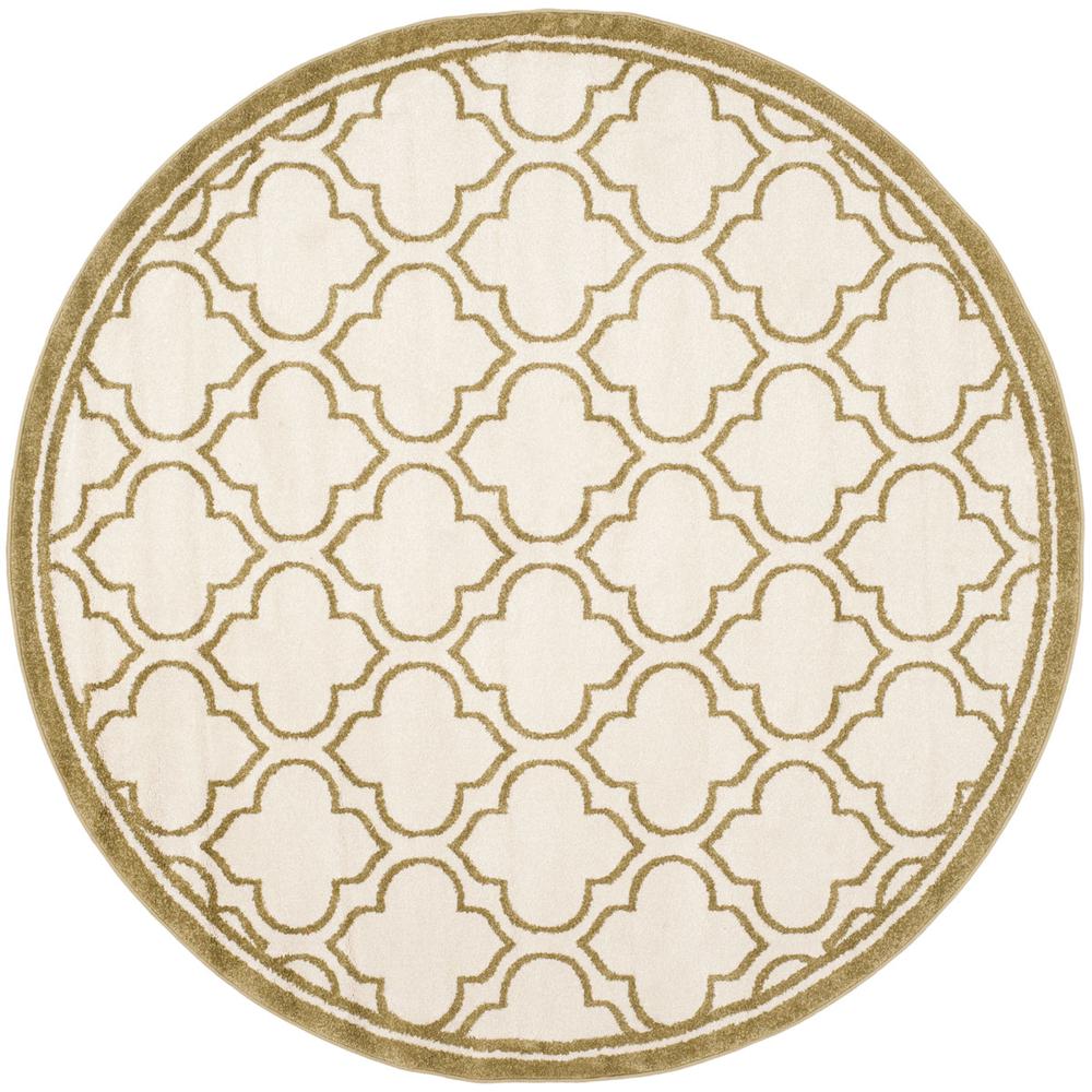 AMHERST, IVORY / LIGHT GREEN, 7' X 7' Round, Area Rug, AMT412A-7R. Picture 1