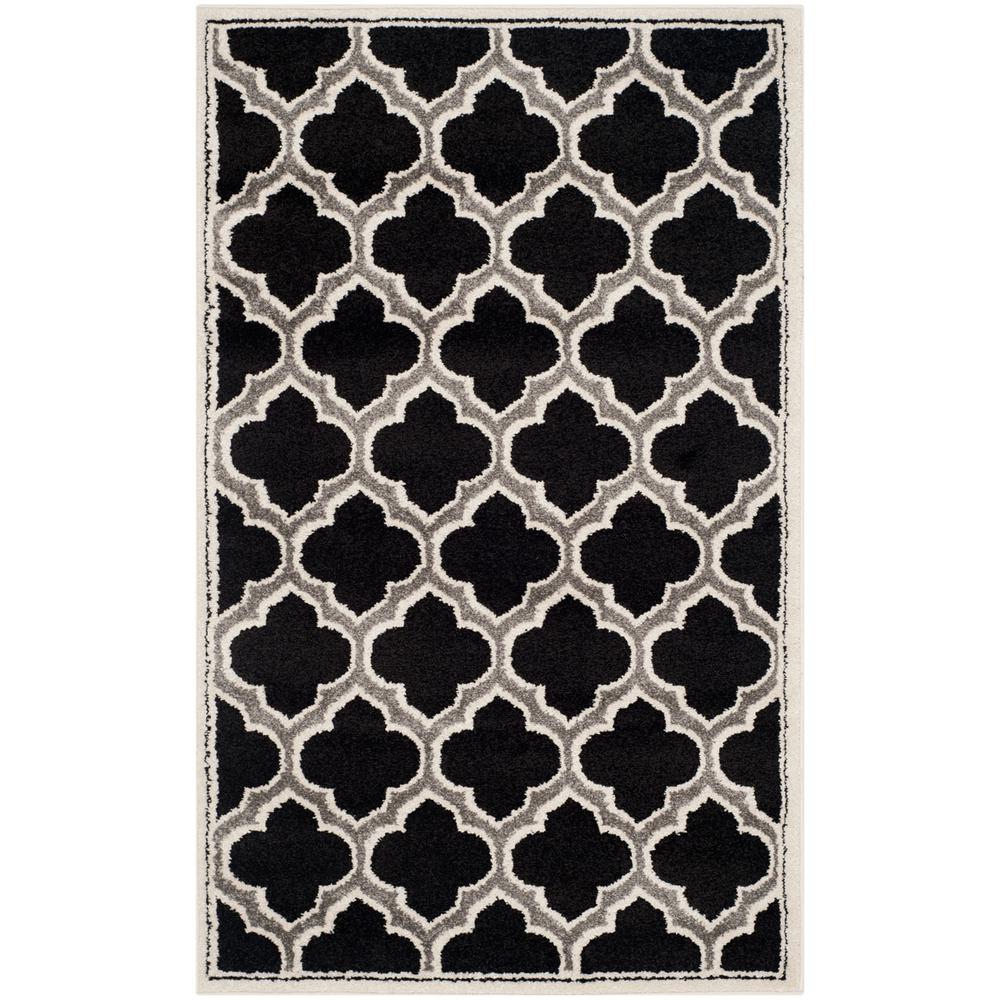 AMHERST, ANTHRACITE / IVORY, 3' X 5', Area Rug, AMT412G-3. Picture 1