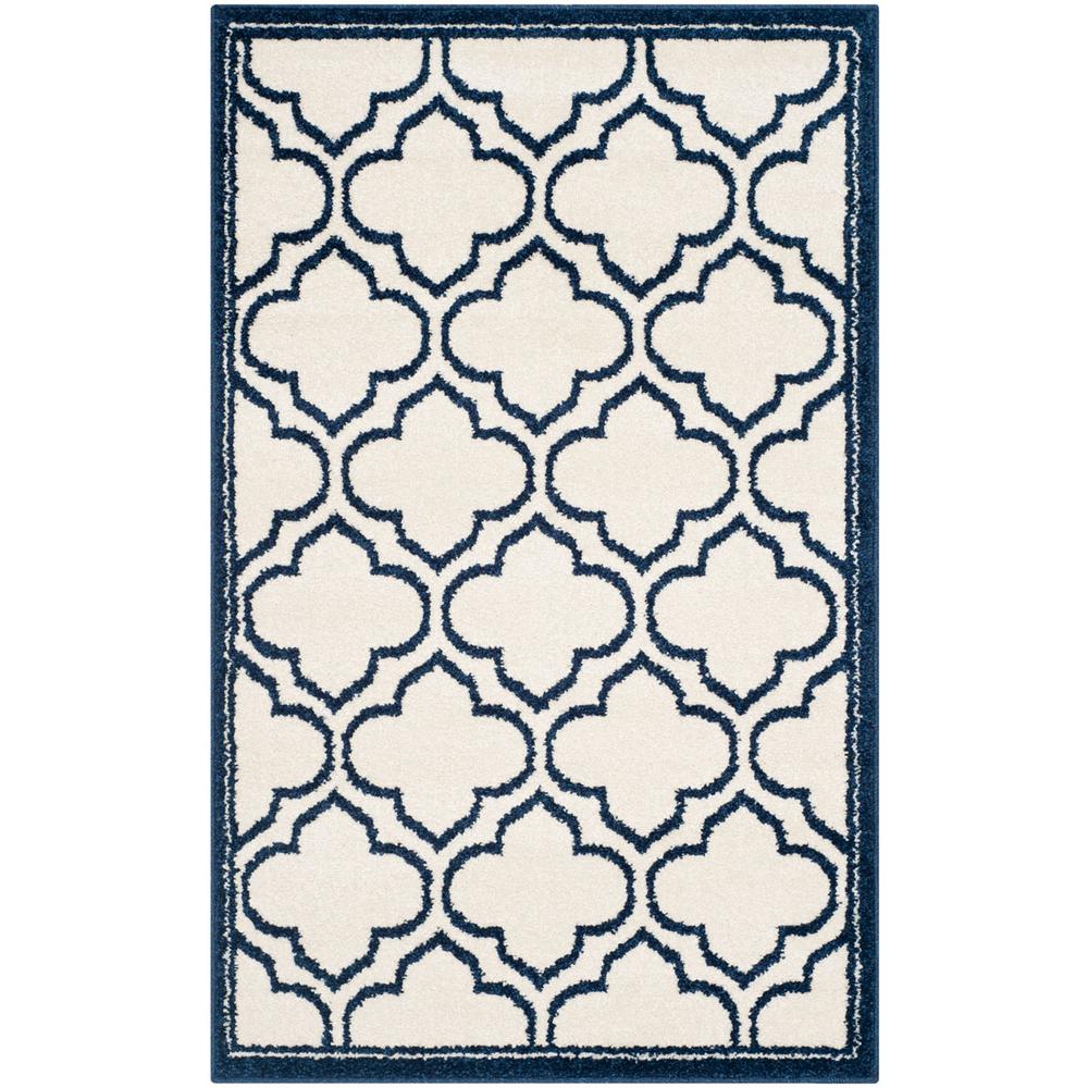 AMHERST, IVORY / NAVY, 2'-6" X 4', Area Rug, AMT412M-24. Picture 1