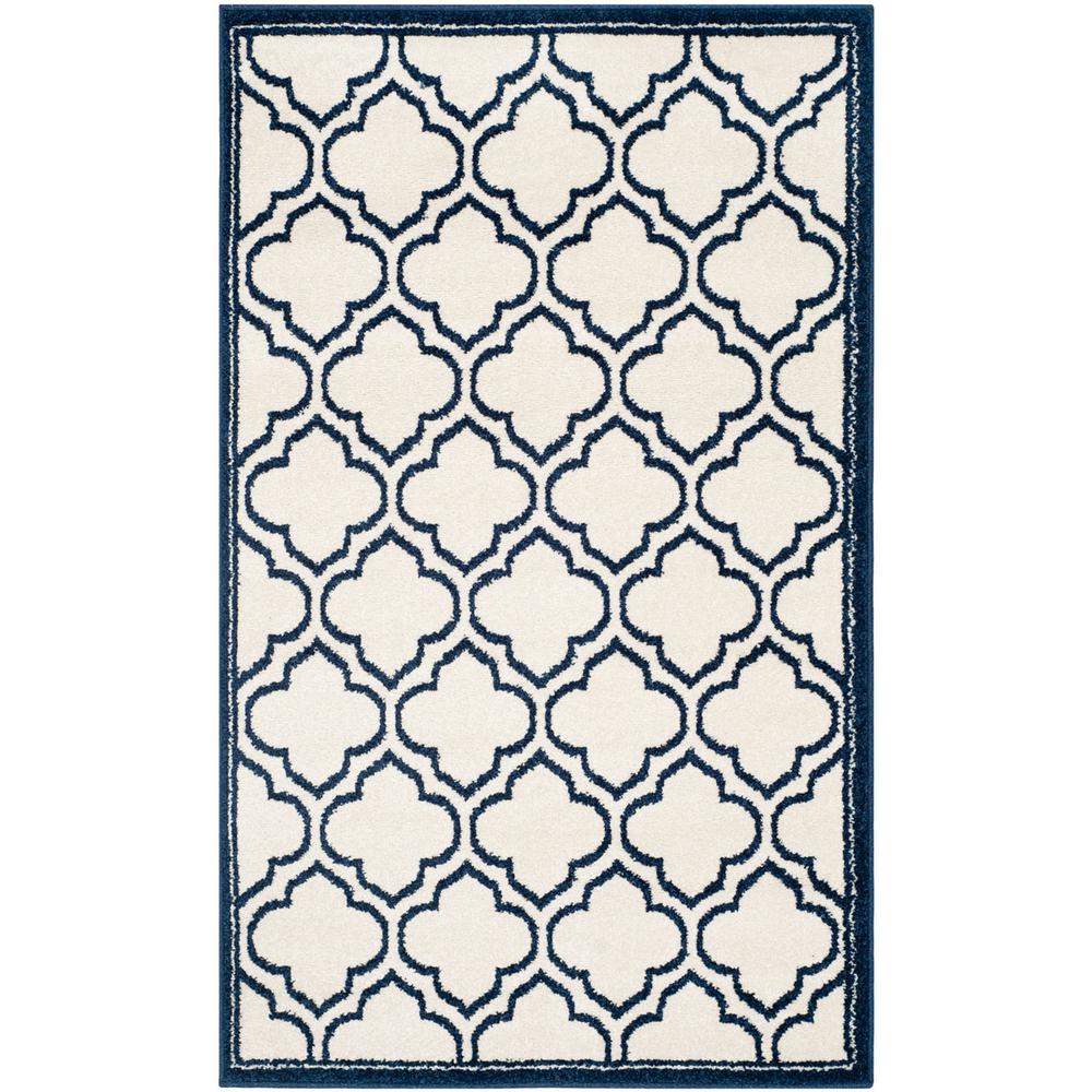 AMHERST, IVORY / NAVY, 3' X 5', Area Rug, AMT412M-3. Picture 1