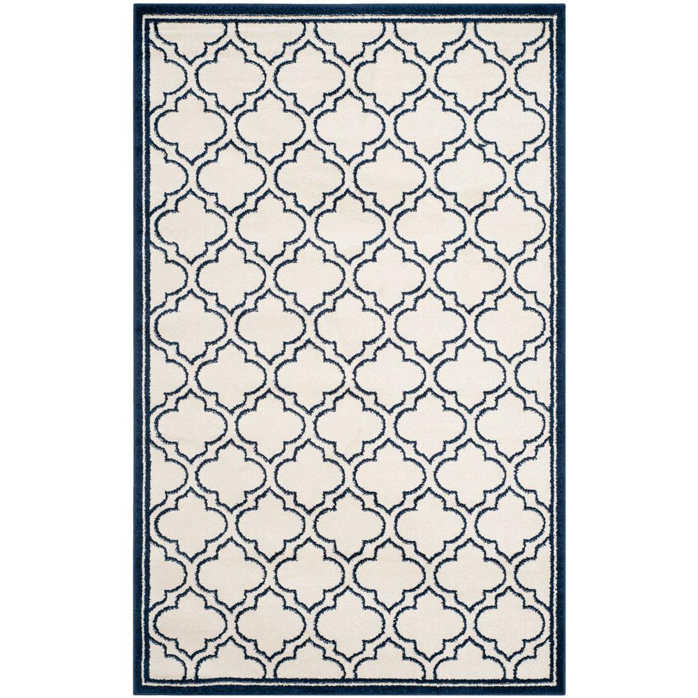 AMHERST, IVORY / NAVY, 5' X 8', Area Rug, AMT412M-5. Picture 1