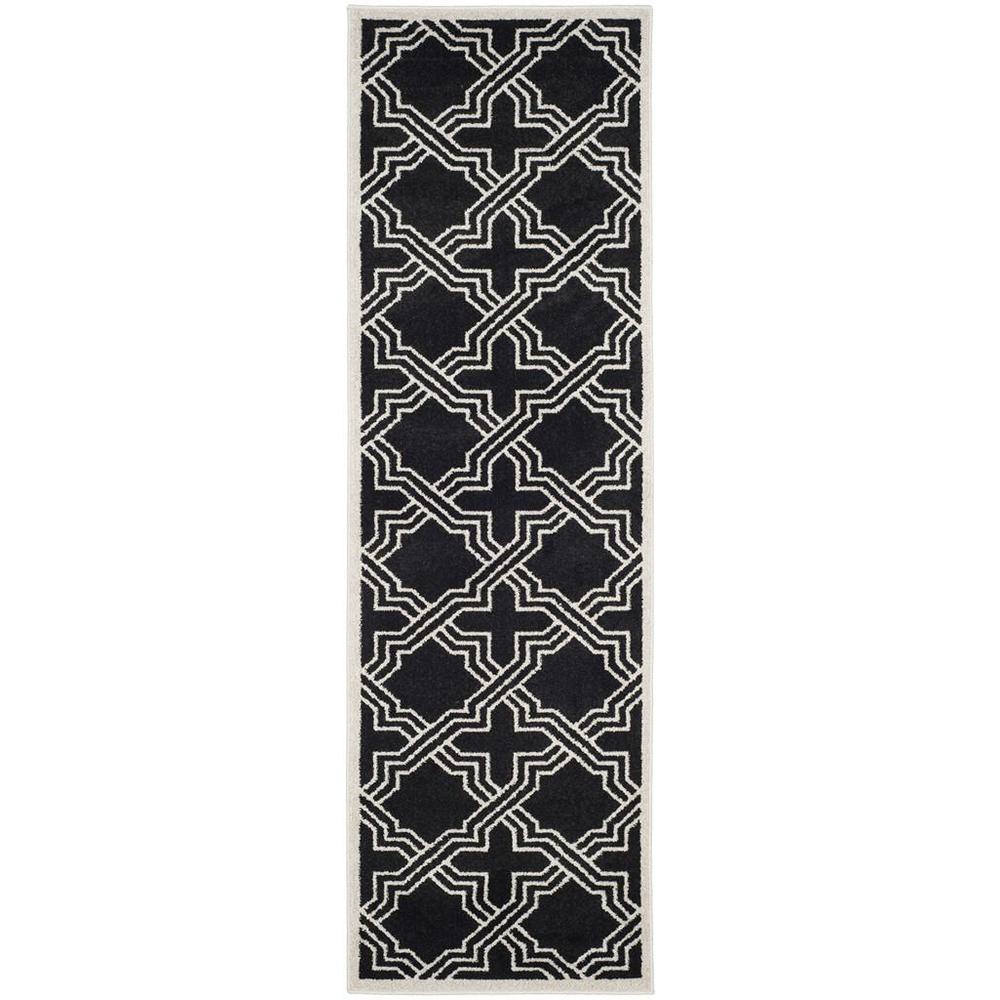AMHERST, ANTHRACITE / IVORY, 2'-3" X 7', Area Rug, AMT413G-27. Picture 1