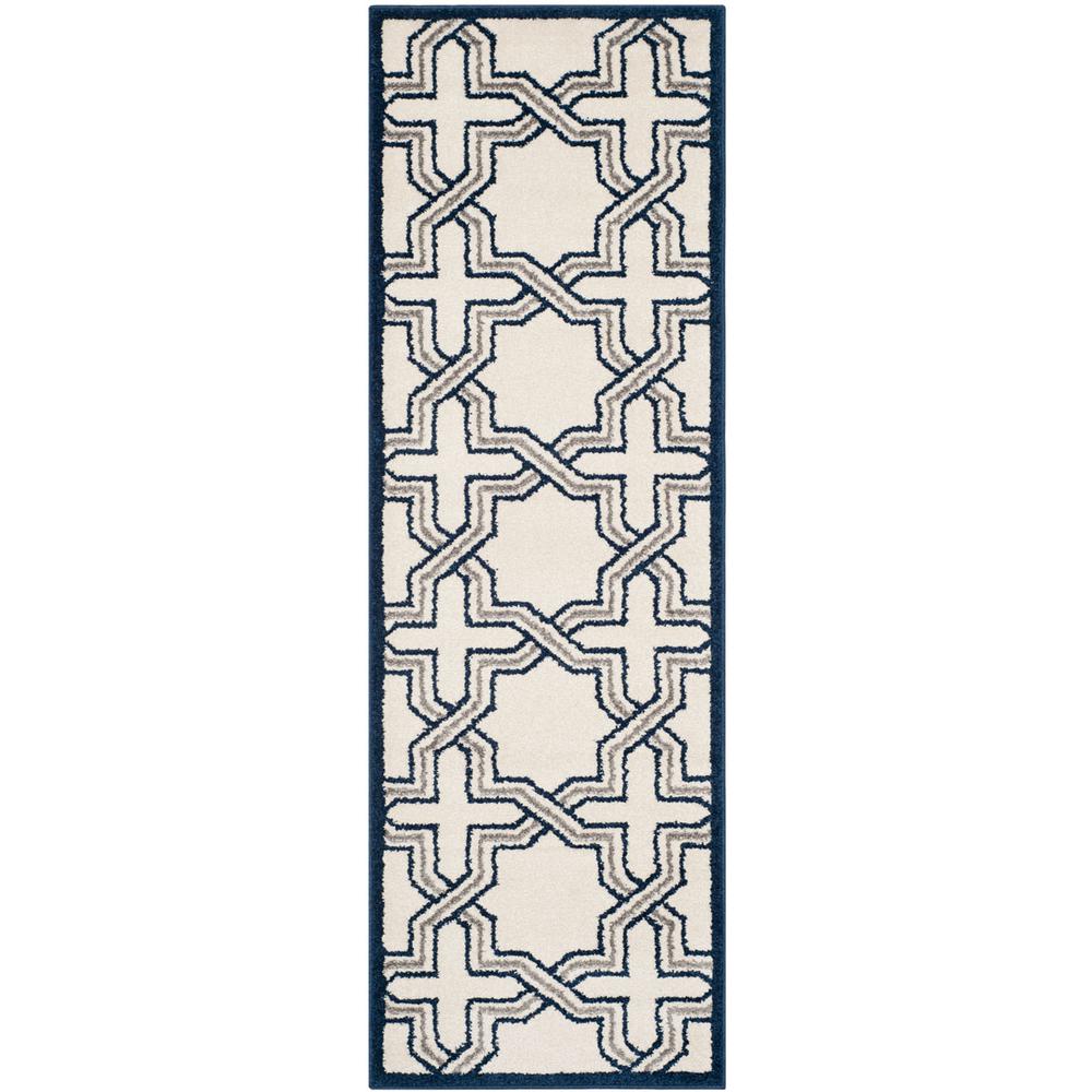 AMHERST, IVORY / NAVY, 2'-3" X 7', Area Rug, AMT413M-27. Picture 1